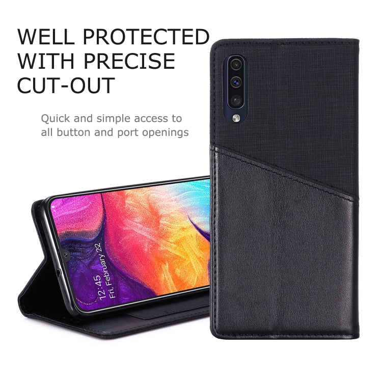 For Samsung Galaxy A50 MUXMA MX109 Horizontal Flip Leather Case with Holder & Card Slot & Wallet