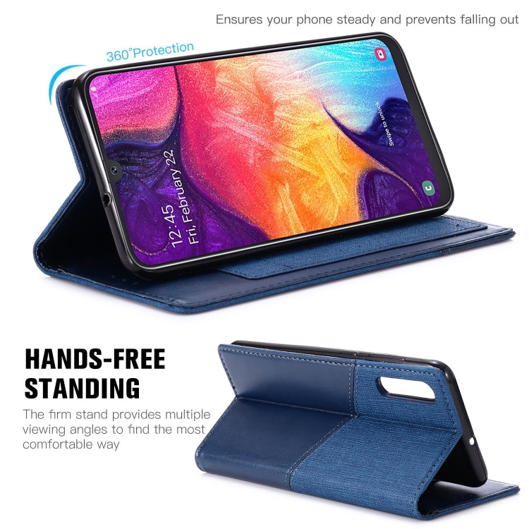 For Samsung Galaxy A50 MUXMA MX109 Horizontal Flip Leather Case with Holder & Card Slot & Wallet