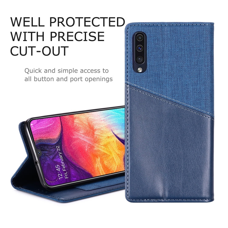 For Samsung Galaxy A50 MUXMA MX109 Horizontal Flip Leather Case with Holder & Card Slot & Wallet