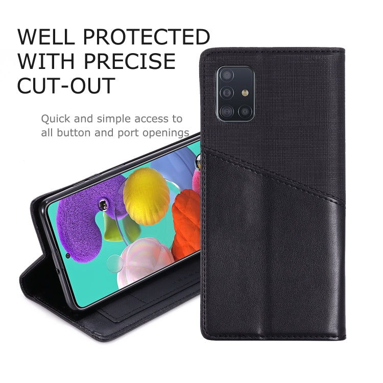 For Samsung Galaxy A51 MUXMA MX109 Horizontal Flip Leather Case with Holder & Card Slot & Wallet