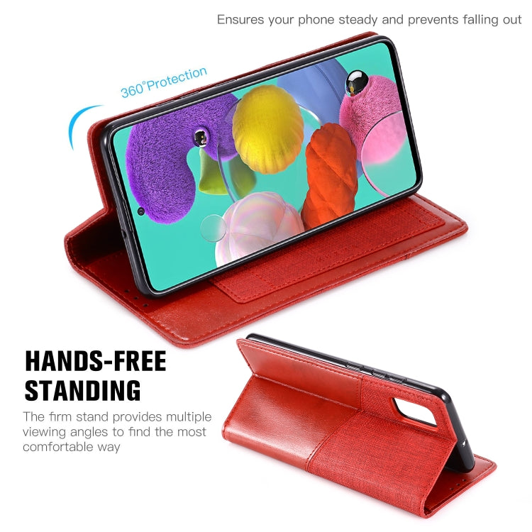 For Samsung Galaxy A51 MUXMA MX109 Horizontal Flip Leather Case with Holder & Card Slot & Wallet