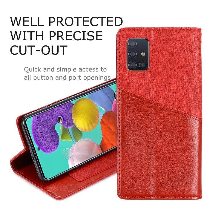 For Samsung Galaxy A51 MUXMA MX109 Horizontal Flip Leather Case with Holder & Card Slot & Wallet