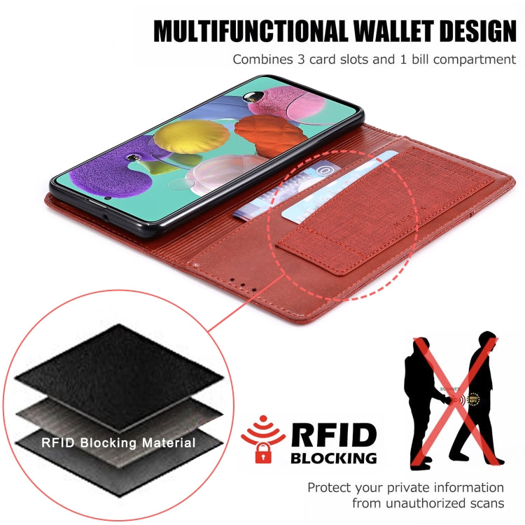 For Samsung Galaxy A51 MUXMA MX109 Horizontal Flip Leather Case with Holder & Card Slot & Wallet
