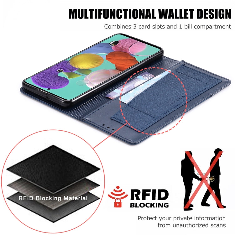 For Samsung Galaxy A51 MUXMA MX109 Horizontal Flip Leather Case with Holder & Card Slot & Wallet