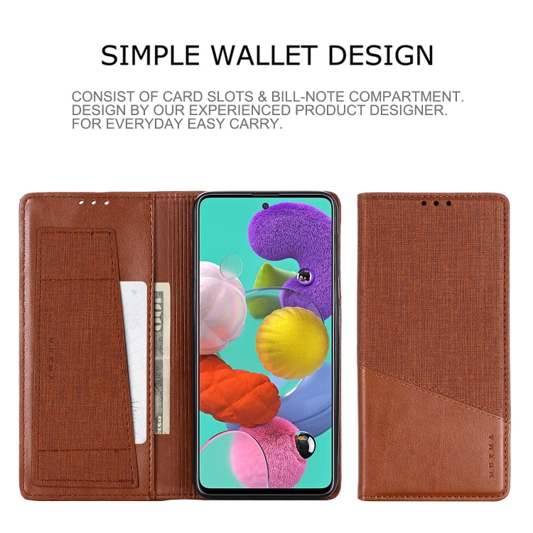 For Samsung Galaxy A51 MUXMA MX109 Horizontal Flip Leather Case with Holder & Card Slot & Wallet