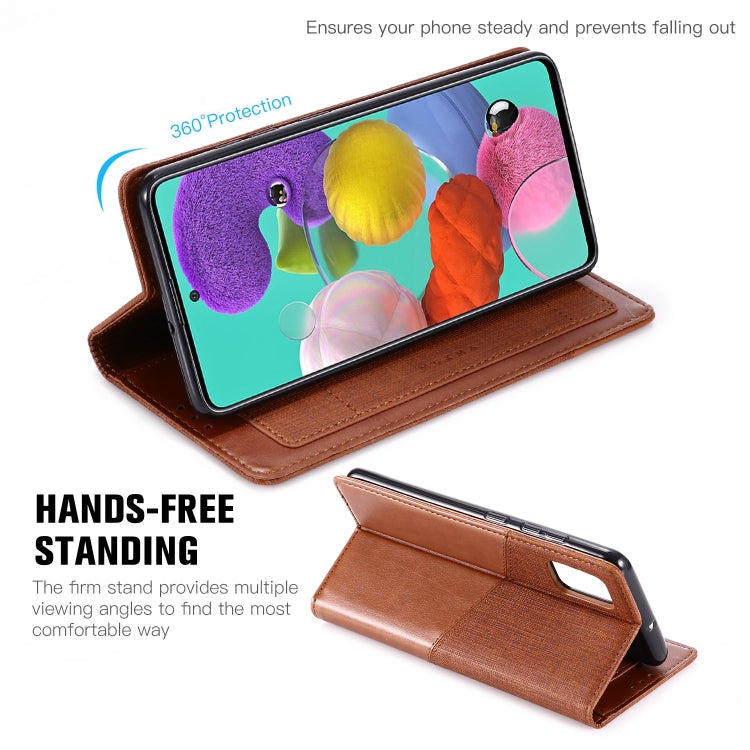 For Samsung Galaxy A51 MUXMA MX109 Horizontal Flip Leather Case with Holder & Card Slot & Wallet