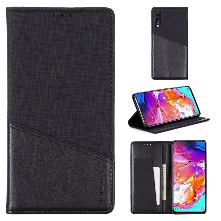For Samsung Galaxy A70 MUXMA MX109 Horizontal Flip Leather Case with Holder & Card Slot & Wallet