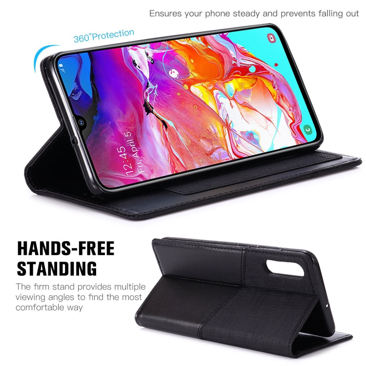 For Samsung Galaxy A70 MUXMA MX109 Horizontal Flip Leather Case with Holder & Card Slot & Wallet