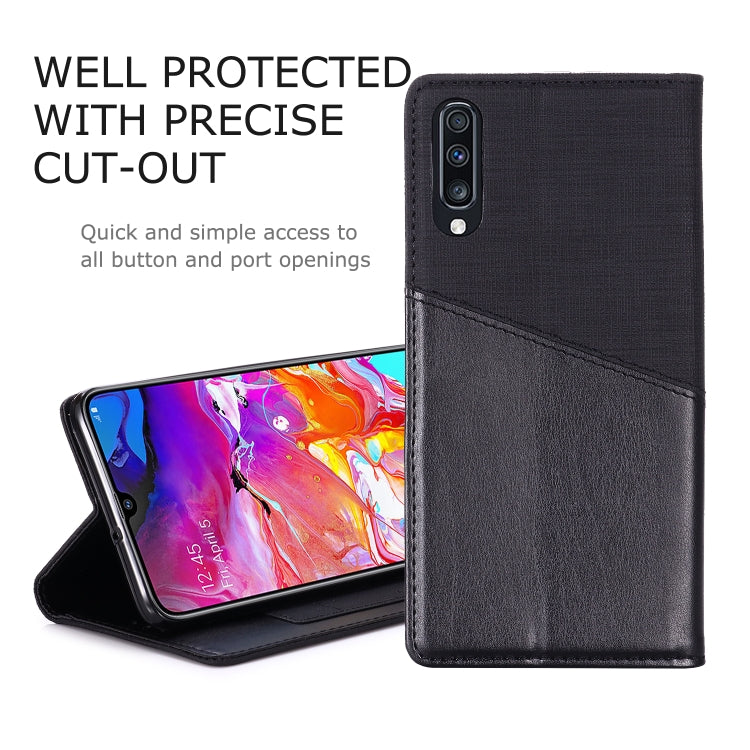For Samsung Galaxy A70 MUXMA MX109 Horizontal Flip Leather Case with Holder & Card Slot & Wallet