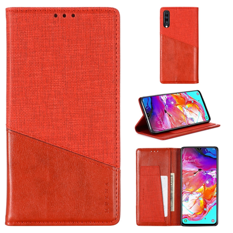 For Samsung Galaxy A70 MUXMA MX109 Horizontal Flip Leather Case with Holder & Card Slot & Wallet