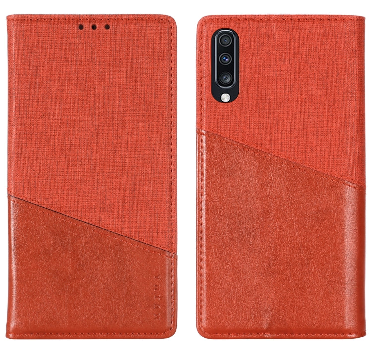 For Samsung Galaxy A70 MUXMA MX109 Horizontal Flip Leather Case with Holder & Card Slot & Wallet