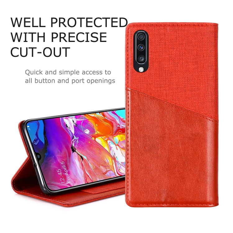 For Samsung Galaxy A70 MUXMA MX109 Horizontal Flip Leather Case with Holder & Card Slot & Wallet
