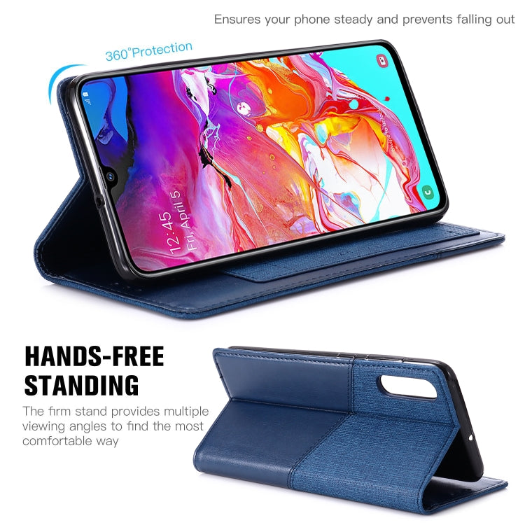 For Samsung Galaxy A70 MUXMA MX109 Horizontal Flip Leather Case with Holder & Card Slot & Wallet