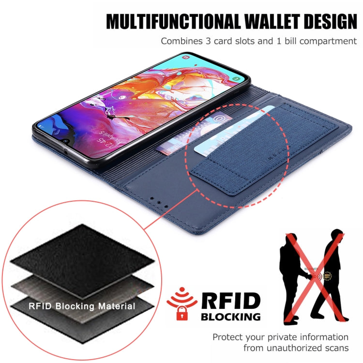 For Samsung Galaxy A70 MUXMA MX109 Horizontal Flip Leather Case with Holder & Card Slot & Wallet