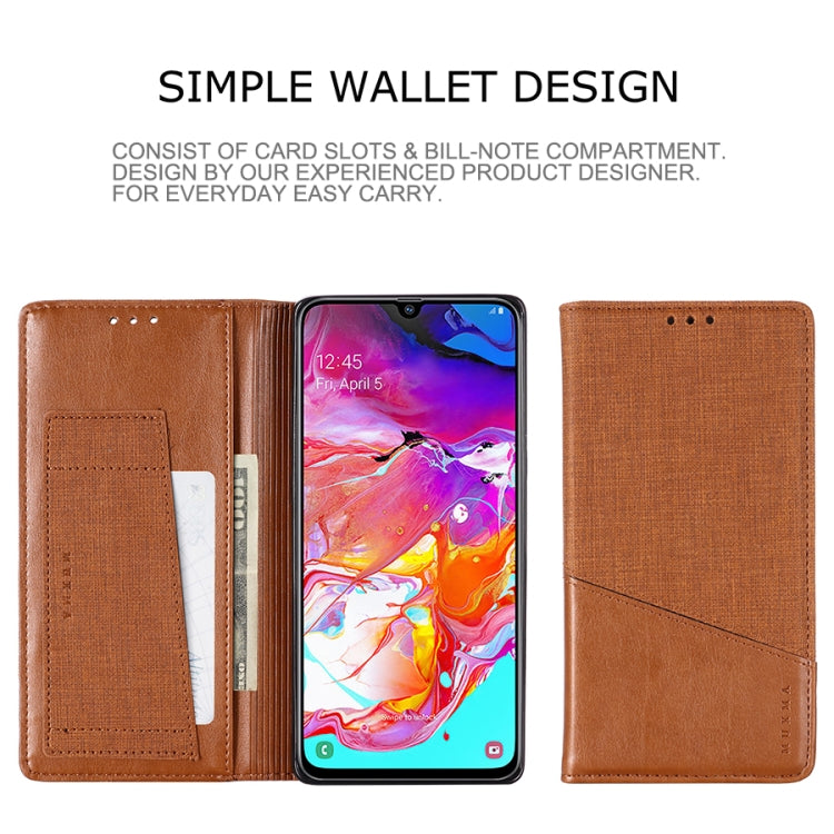 For Samsung Galaxy A70 MUXMA MX109 Horizontal Flip Leather Case with Holder & Card Slot & Wallet