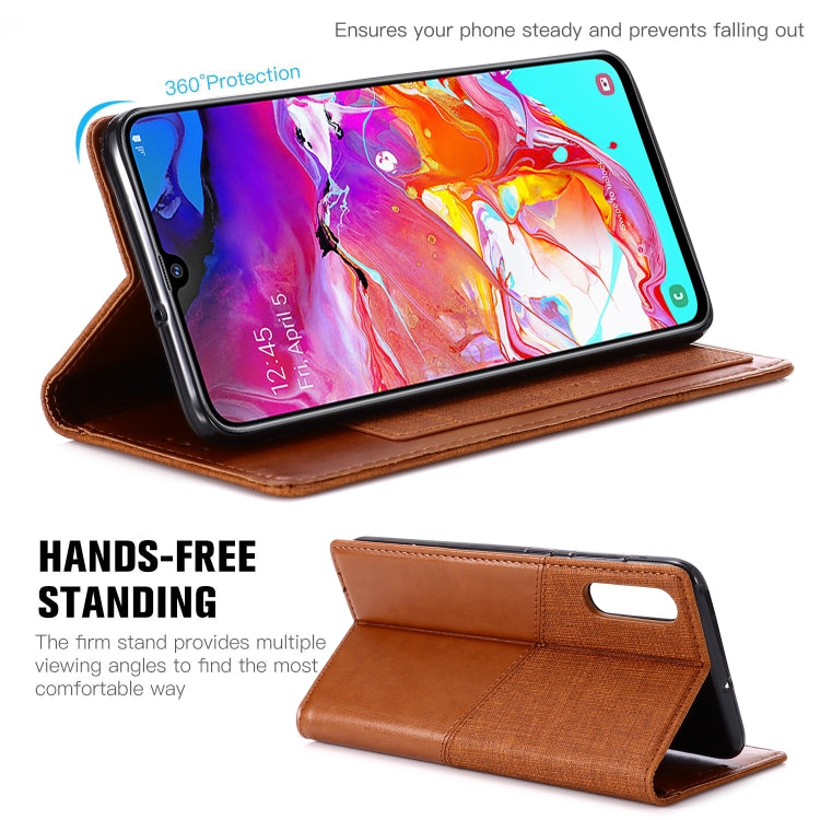 For Samsung Galaxy A70 MUXMA MX109 Horizontal Flip Leather Case with Holder & Card Slot & Wallet