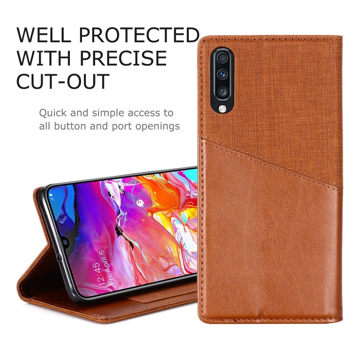 For Samsung Galaxy A70 MUXMA MX109 Horizontal Flip Leather Case with Holder & Card Slot & Wallet