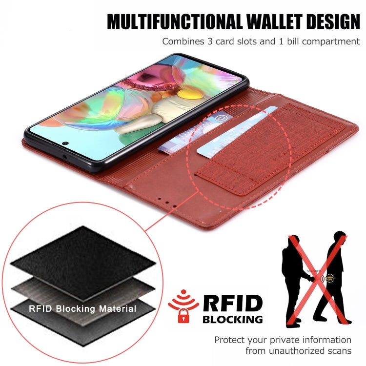 For Samsung Galaxy A71 MUXMA MX109 Horizontal Flip Leather Case with Holder & Card Slot & Wallet