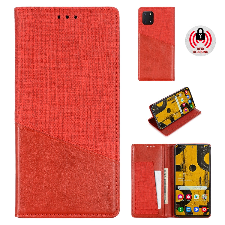 For Samsung Galaxy A81 MUXMA MX109 Horizontal Flip Leather Case with Holder & Card Slot & Wallet