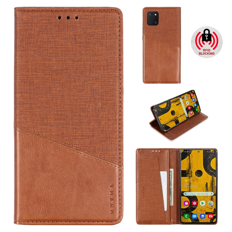 For Samsung Galaxy A81 MUXMA MX109 Horizontal Flip Leather Case with Holder & Card Slot & Wallet