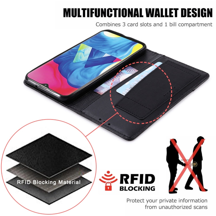 For Samsung Galaxy M10 MUXMA MX109 Horizontal Flip Leather Case with Holder & Card Slot & Wallet