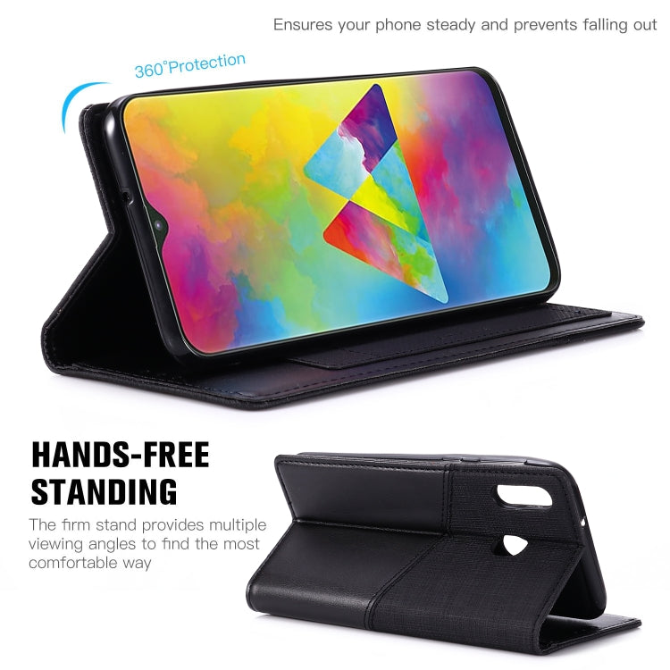 For Samsung Galaxy M20 MUXMA MX109 Horizontal Flip Leather Case with Holder & Card Slot & Wallet