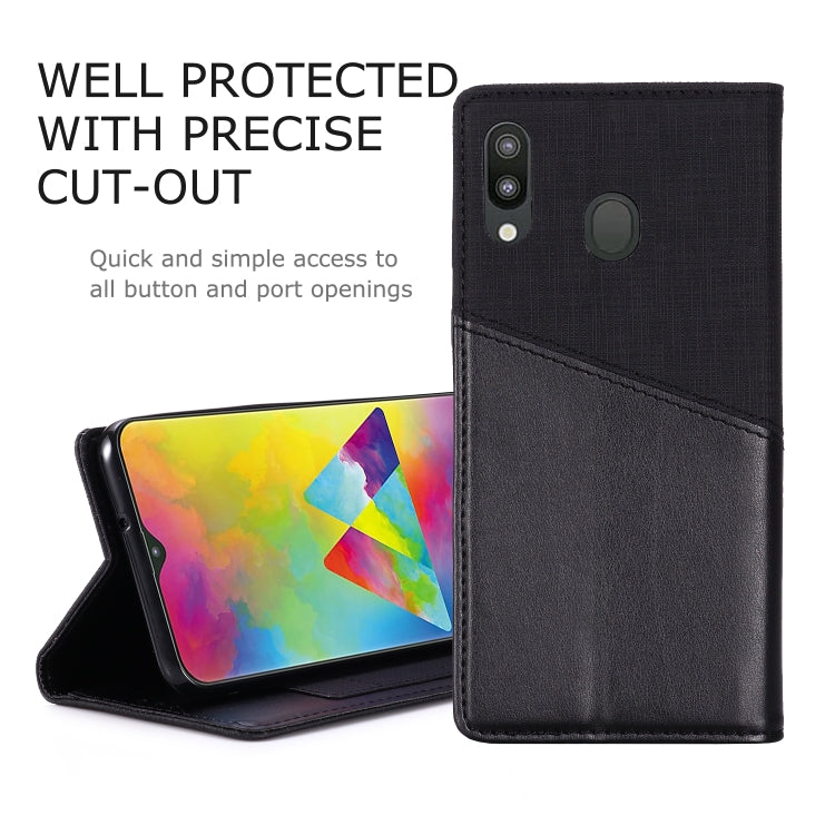 For Samsung Galaxy M20 MUXMA MX109 Horizontal Flip Leather Case with Holder & Card Slot & Wallet