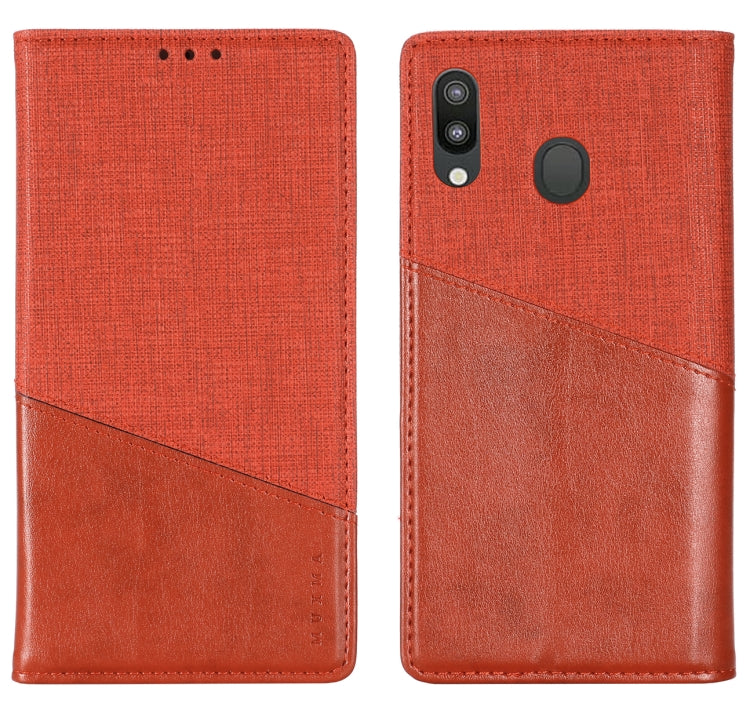 For Samsung Galaxy M20 MUXMA MX109 Horizontal Flip Leather Case with Holder & Card Slot & Wallet