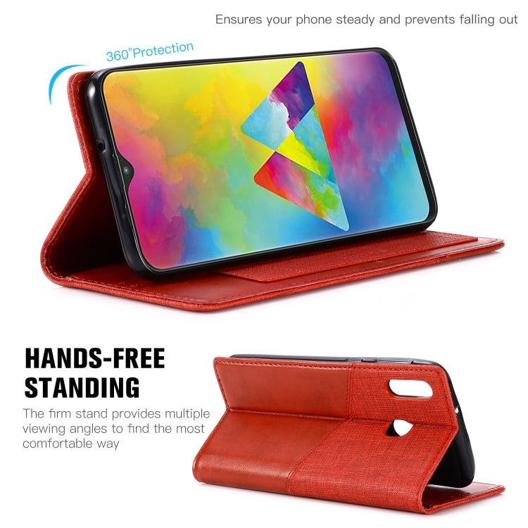 For Samsung Galaxy M20 MUXMA MX109 Horizontal Flip Leather Case with Holder & Card Slot & Wallet