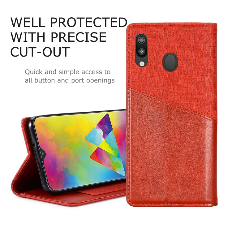 For Samsung Galaxy M20 MUXMA MX109 Horizontal Flip Leather Case with Holder & Card Slot & Wallet