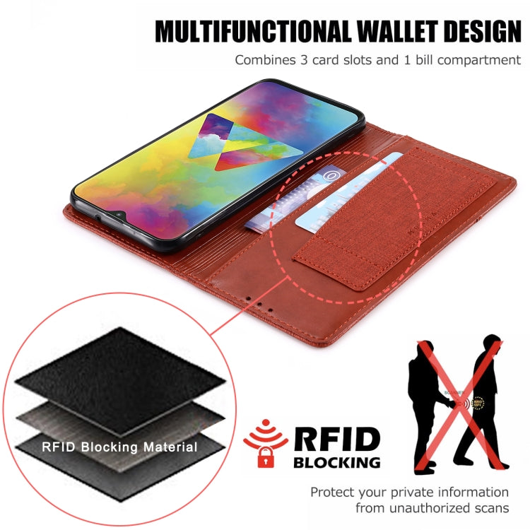 For Samsung Galaxy M20 MUXMA MX109 Horizontal Flip Leather Case with Holder & Card Slot & Wallet