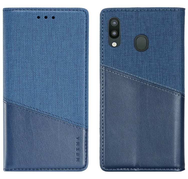 For Samsung Galaxy M20 MUXMA MX109 Horizontal Flip Leather Case with Holder & Card Slot & Wallet