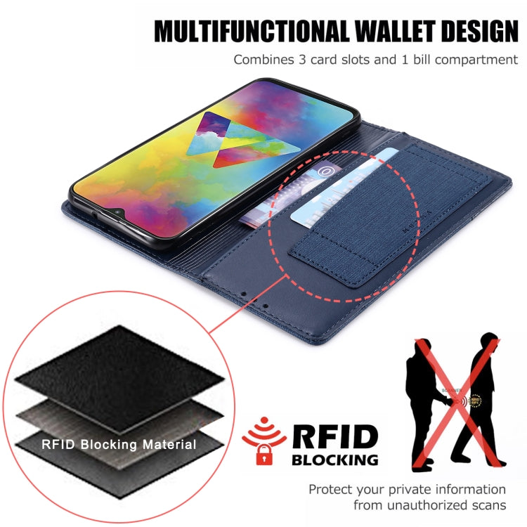 For Samsung Galaxy M20 MUXMA MX109 Horizontal Flip Leather Case with Holder & Card Slot & Wallet