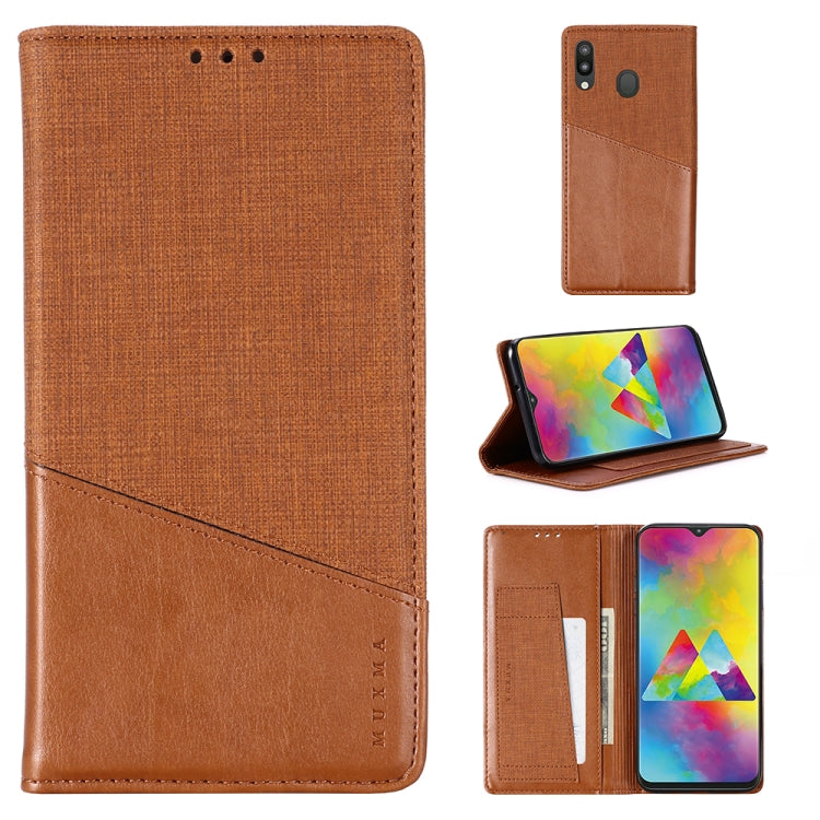 For Samsung Galaxy M20 MUXMA MX109 Horizontal Flip Leather Case with Holder & Card Slot & Wallet