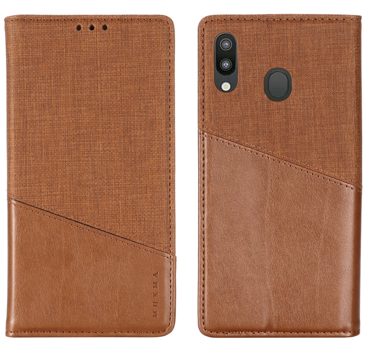 For Samsung Galaxy M20 MUXMA MX109 Horizontal Flip Leather Case with Holder & Card Slot & Wallet