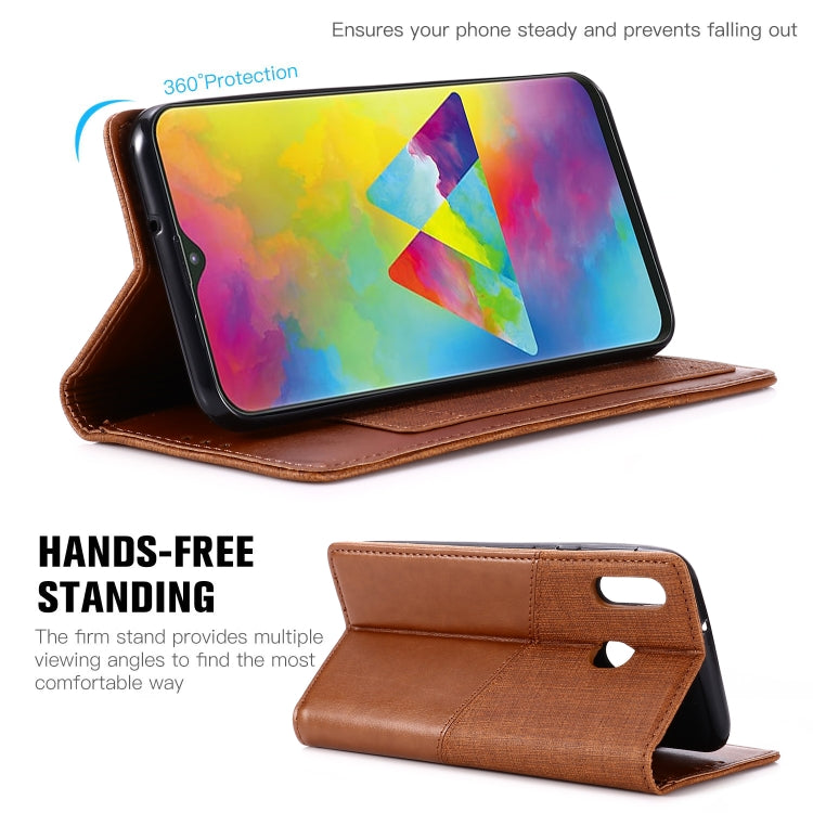 For Samsung Galaxy M20 MUXMA MX109 Horizontal Flip Leather Case with Holder & Card Slot & Wallet