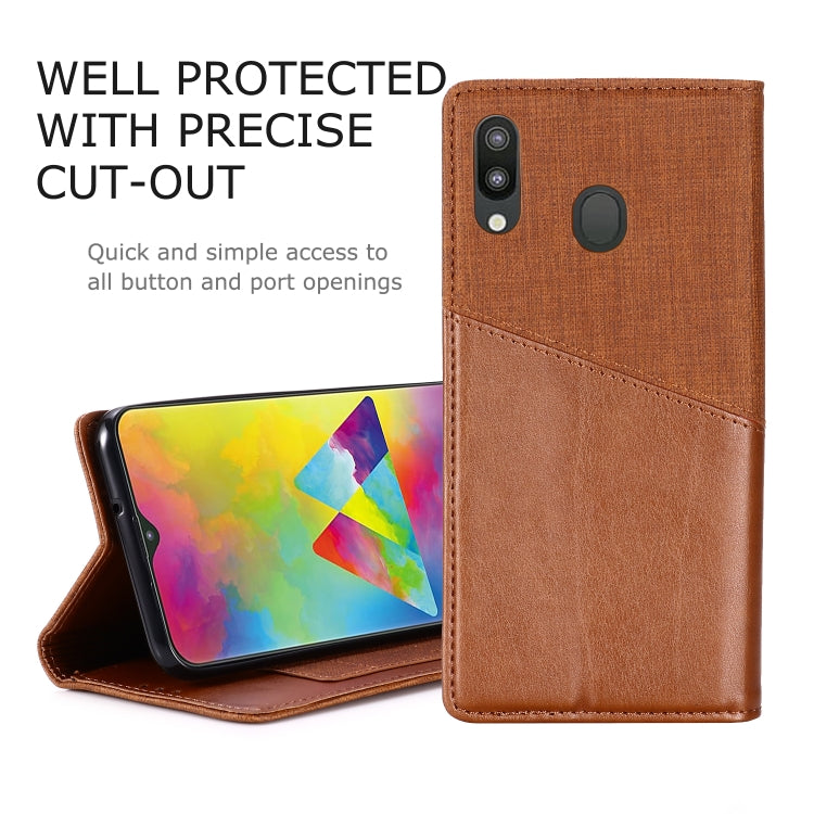 For Samsung Galaxy M20 MUXMA MX109 Horizontal Flip Leather Case with Holder & Card Slot & Wallet