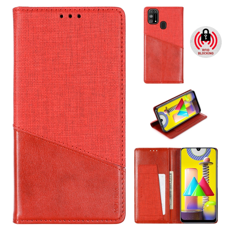 For Samsung Galaxy M31 MUXMA MX109 Horizontal Flip Leather Case with Holder & Card Slot & Wallet