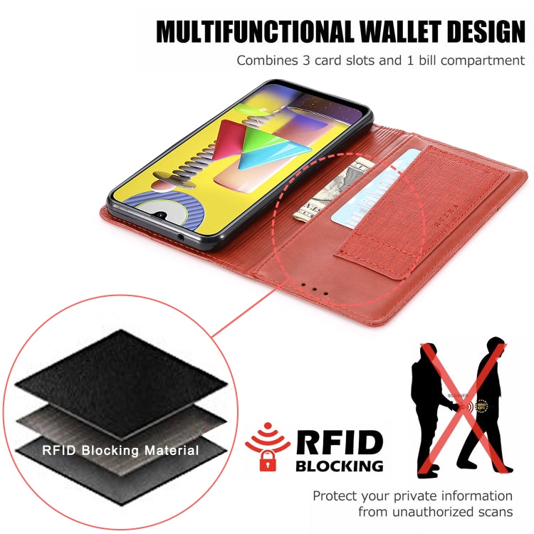 For Samsung Galaxy M31 MUXMA MX109 Horizontal Flip Leather Case with Holder & Card Slot & Wallet