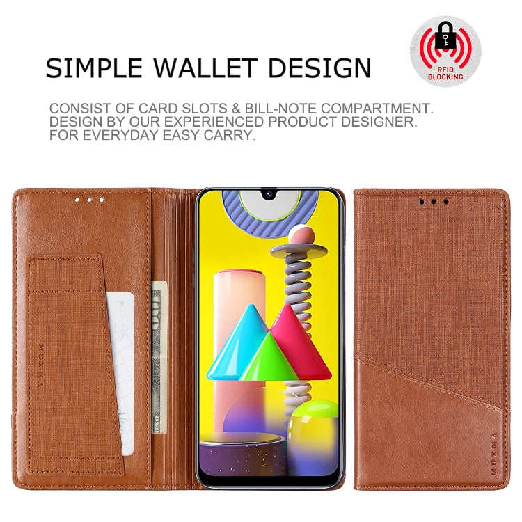 For Samsung Galaxy M31 MUXMA MX109 Horizontal Flip Leather Case with Holder & Card Slot & Wallet