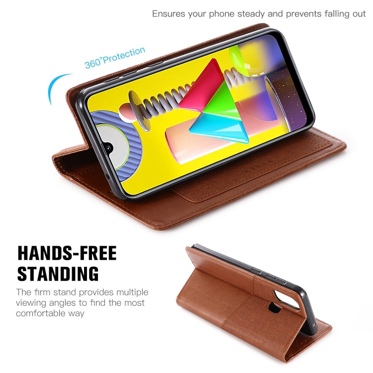 For Samsung Galaxy M31 MUXMA MX109 Horizontal Flip Leather Case with Holder & Card Slot & Wallet