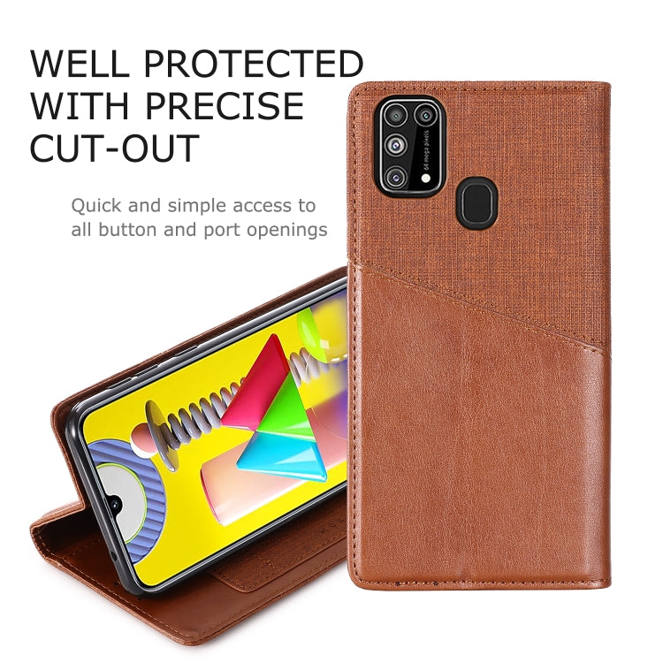 For Samsung Galaxy M31 MUXMA MX109 Horizontal Flip Leather Case with Holder & Card Slot & Wallet