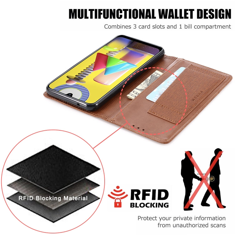 For Samsung Galaxy M31 MUXMA MX109 Horizontal Flip Leather Case with Holder & Card Slot & Wallet