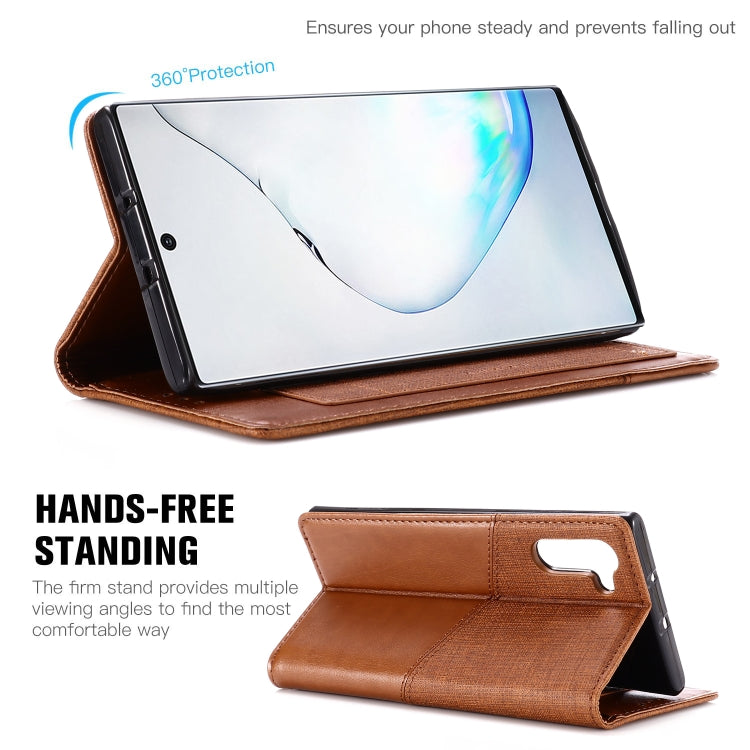 For Samsung Galaxy Note 10 MUXMA MX109 Horizontal Flip Leather Case with Holder & Card Slot & Wallet