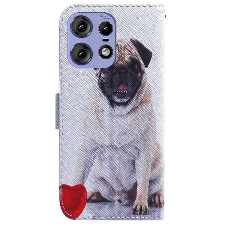 For Motorola Edge 50 Pro Coloured Drawing Flip Leather Phone Case