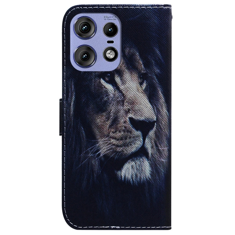 For Motorola Edge 50 Pro Coloured Drawing Flip Leather Phone Case