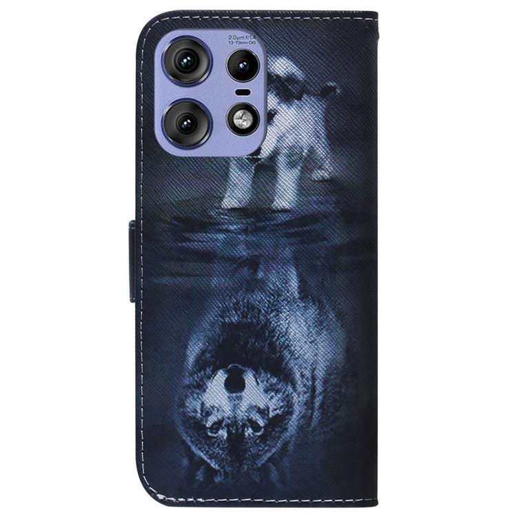 For Motorola Edge 50 Pro Coloured Drawing Flip Leather Phone Case