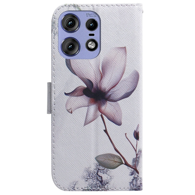 For Motorola Edge 50 Pro Coloured Drawing Flip Leather Phone Case