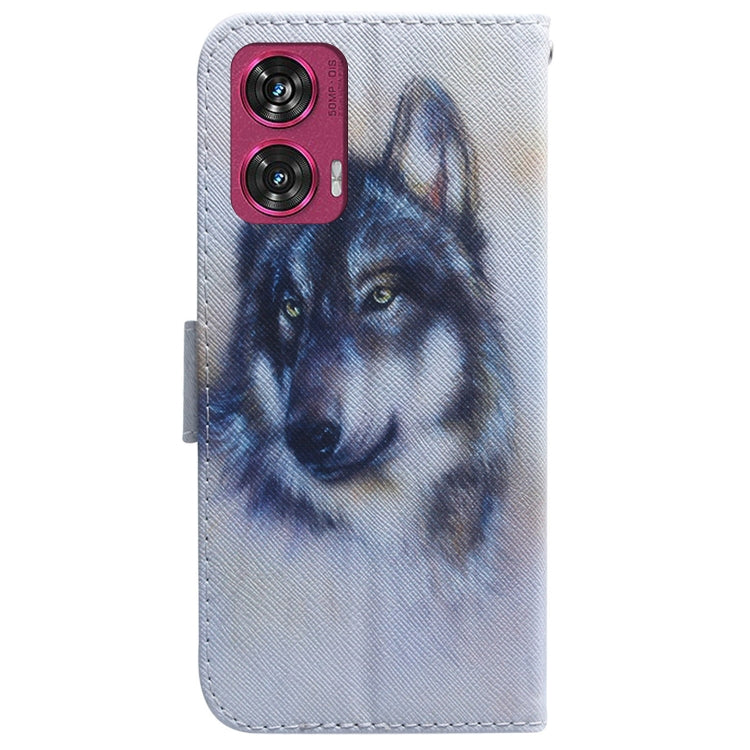 For Motorola Edge 50 Fusion Coloured Drawing Flip Leather Phone Case