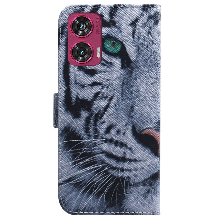 For Motorola Edge 50 Fusion Coloured Drawing Flip Leather Phone Case
